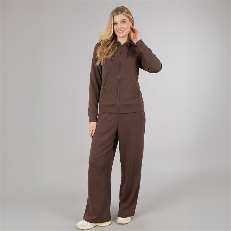 Board Angels Womens Open Hem Joggers Chocolate - Image 4