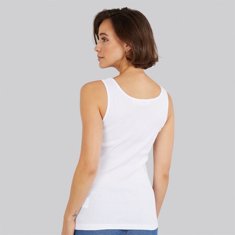 Board Angels Womens Three Pack Ribbed Vests White - Image 3