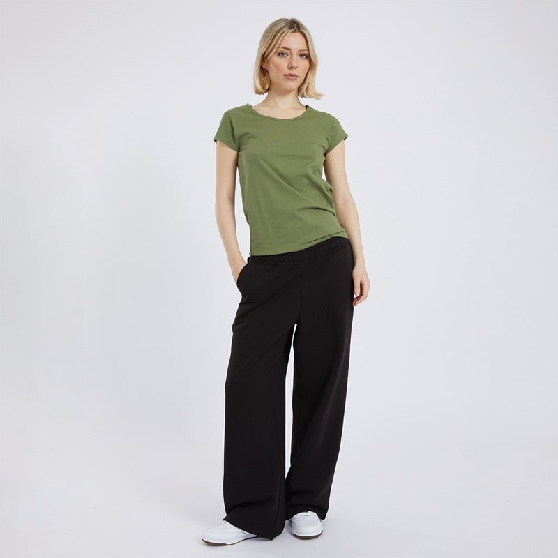 Board Angels Womens Five Pack Crew T-Shirts Black/Grey Marl/White/Navy/Khaki - Image 3