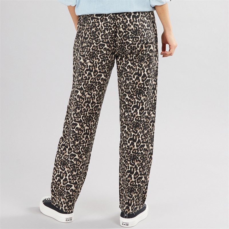 Board Angels Womens Straight Leg Jeans Leopard - Image 2