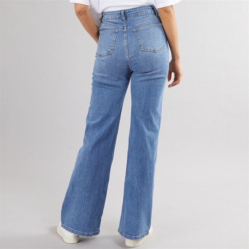 Board Angels Womens Wide Leg Jeans Light Blue - Image 2