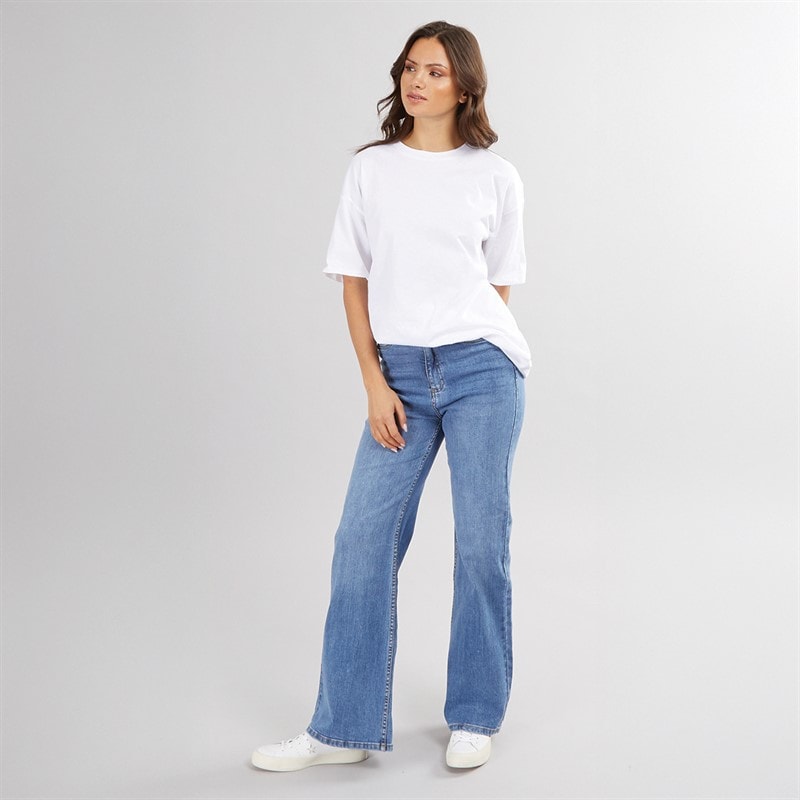 Board Angels Womens Wide Leg Jeans Light Blue - Image 4
