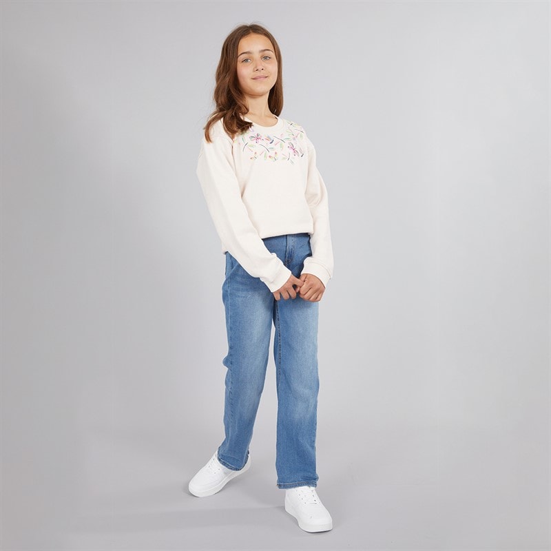 Board Angels Girls Wide Leg Jeans Mid Wash - Image 3