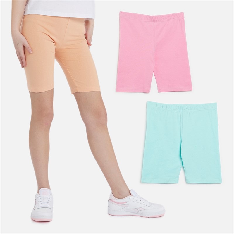 Board Angels Girls Three Pack Cycle Shorts Summer Brights - Image 1