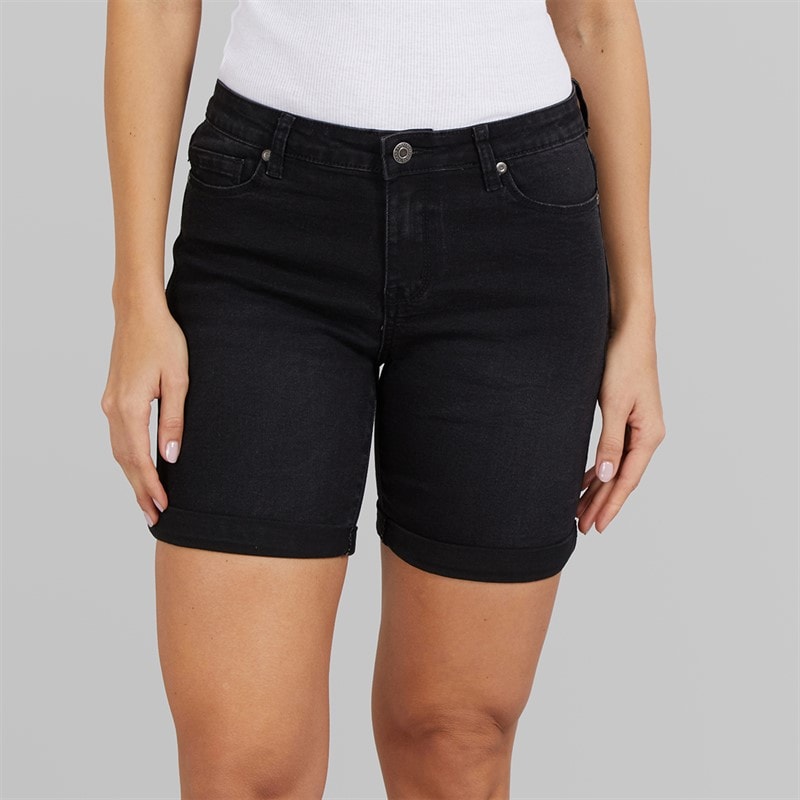 Board Angels Womens Denim Shorts Black - Image 1
