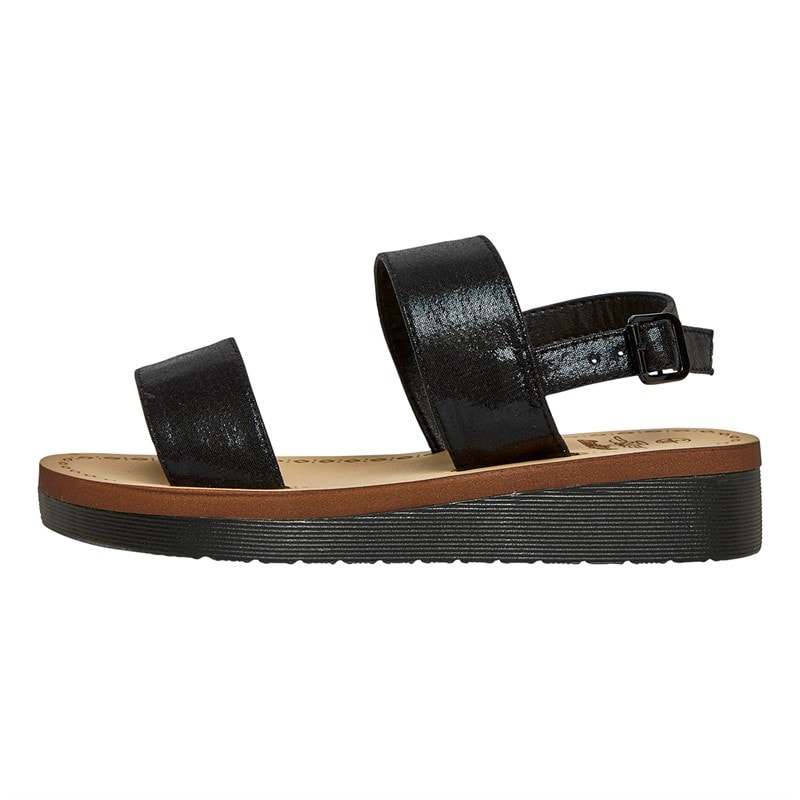 Board Angels Girls Metallic Sandals Black - Image 2