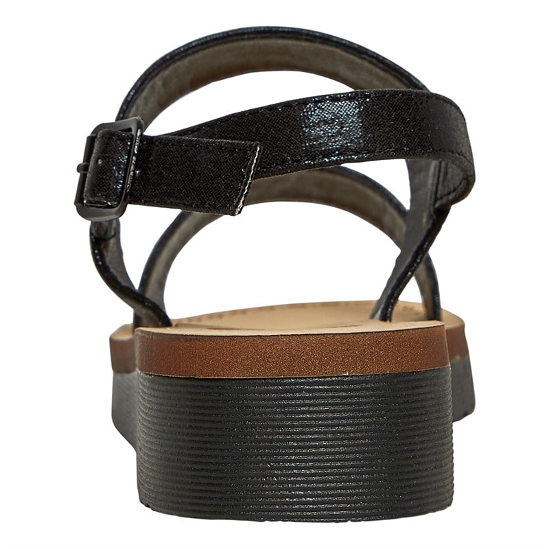 Board Angels Girls Metallic Sandals Black - Image 4