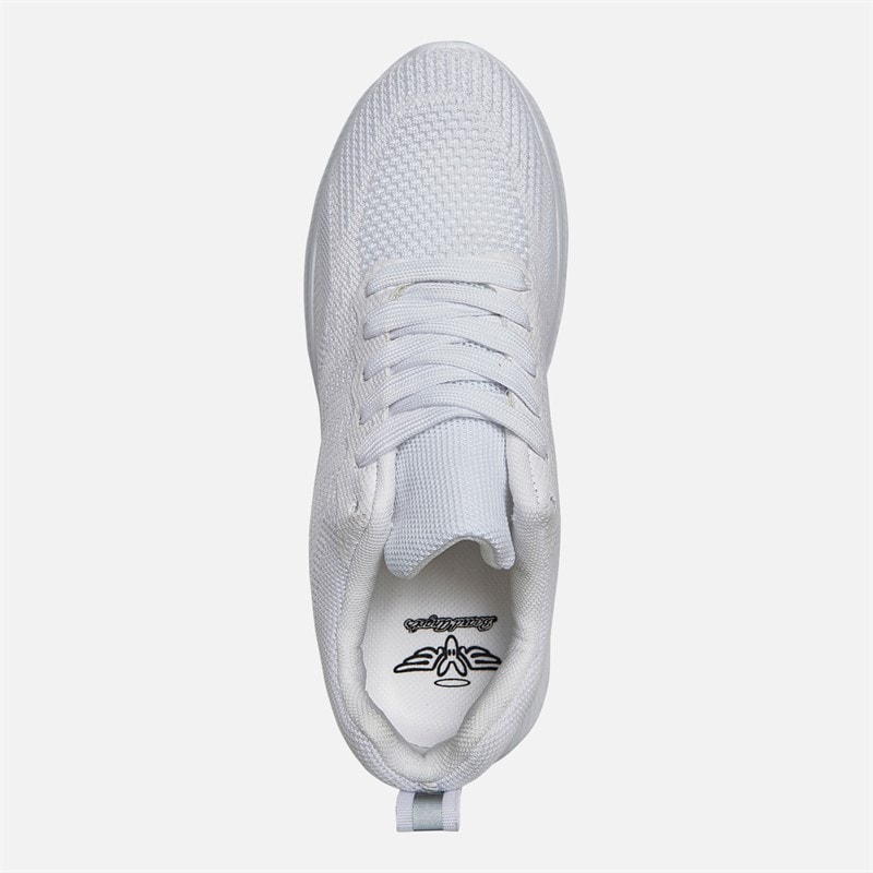 Board Angels Womens Deloris Trainers White Mono - Image 4