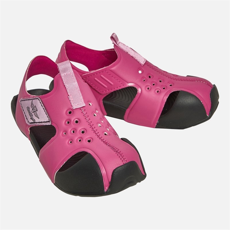 Board Angels Girls Zomma Velcro Aqua Sandals Pink - Image 1