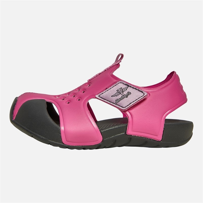 Board Angels Girls Zomma Velcro Aqua Sandals Pink - Image 2