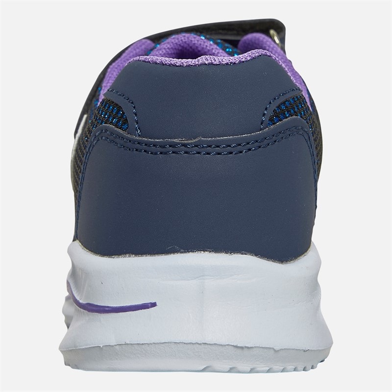 Board Angels Girls Daphne Glitter Trainers Navy/Purple - Image 3