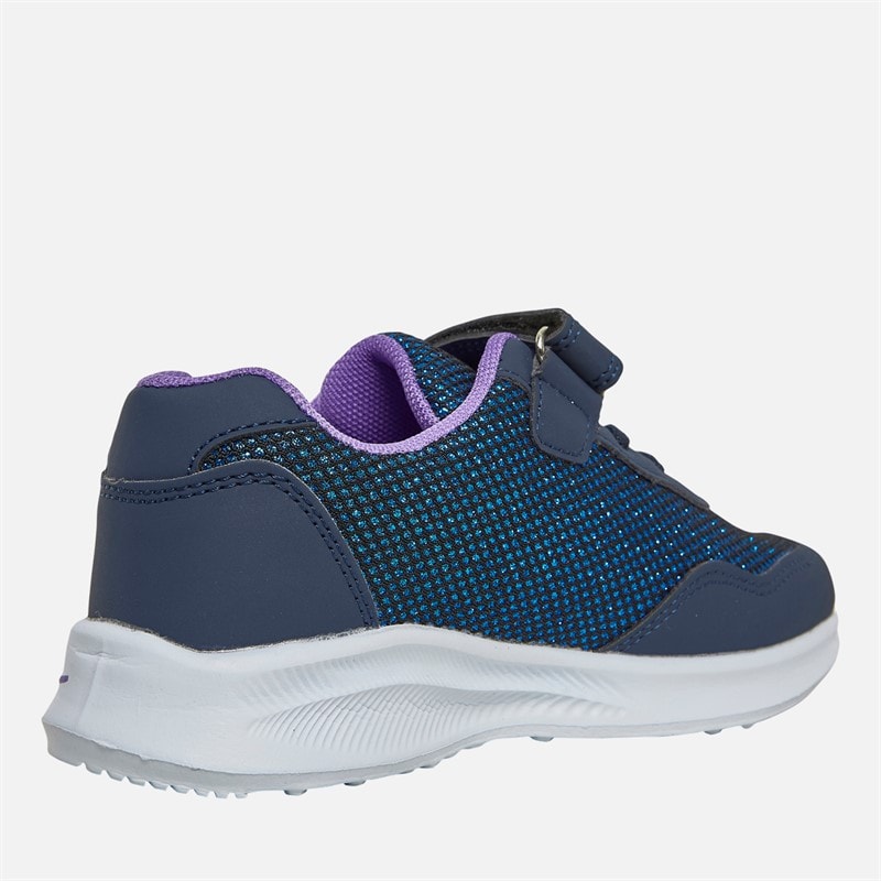 Board Angels Girls Daphne Glitter Trainers Navy/Purple - Image 5