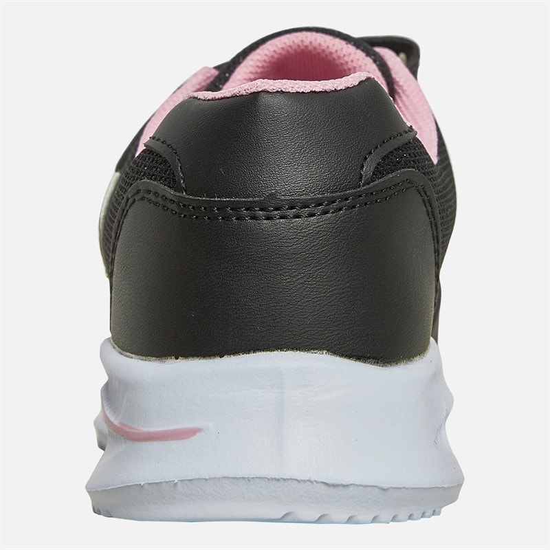 Board Angels Girls Daphne Glitter Trainers Black/Pink - Image 3