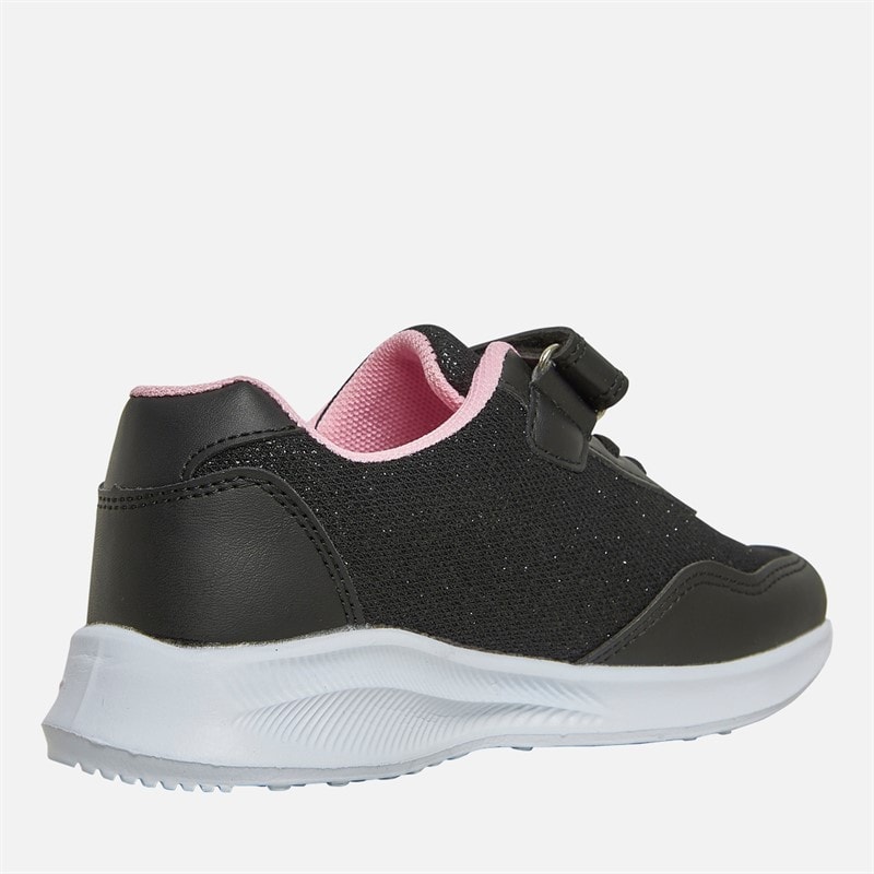 Board Angels Girls Daphne Glitter Trainers Black/Pink - Image 5