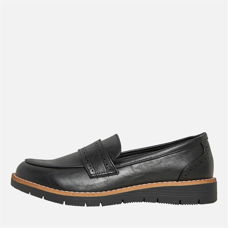 Board Angels Womens Diane Loafers Black PU - Image 2