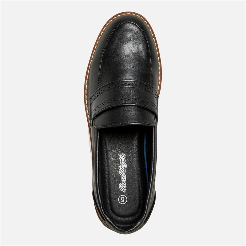 Board Angels Womens Diane Loafers Black PU - Image 4
