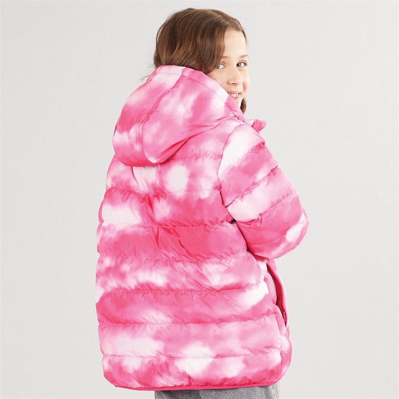 Board Angels Girls Cloud Ombre Hooded Puffer Jacket Pink Cloud Ombre - Image 2