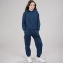 Board Angels Girls Hoodie And Cargo Joggers Tracksuit Denim Blue