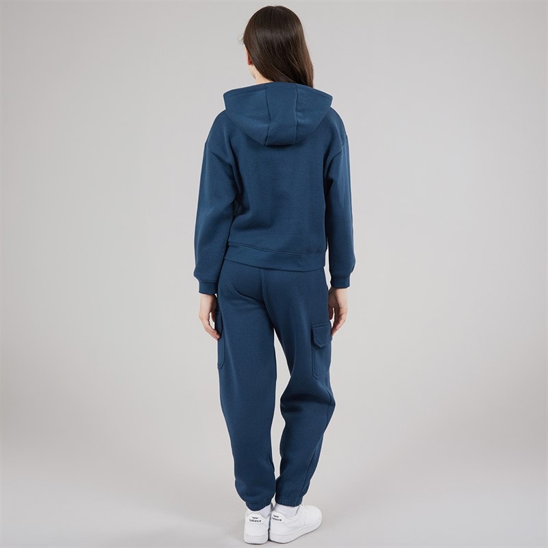 Board Angels Girls Hoodie And Cargo Joggers Tracksuit Denim Blue - Image 2