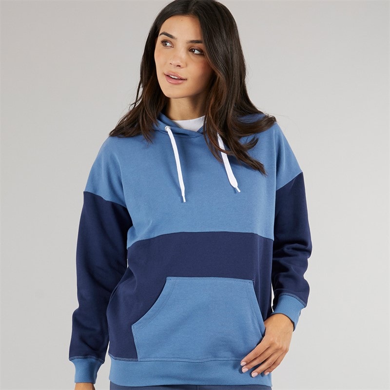 Board Angels Womens Colour Block Hoodie Navy/Blue - Image 1