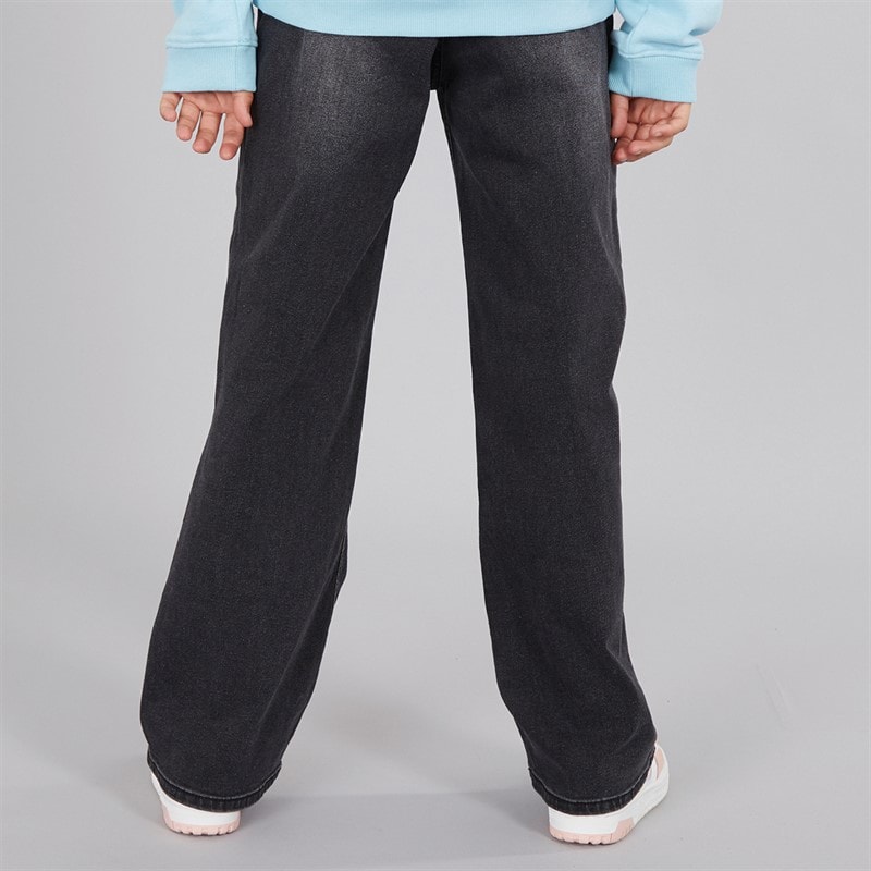 Board Angels Girls Wide Leg Jeans Washed Black - Image 2