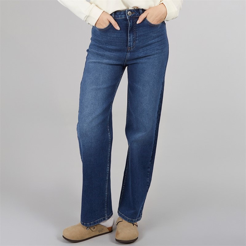 Board Angels Womens Stretch Straight Fit Jeans Dark Wash - Image 1
