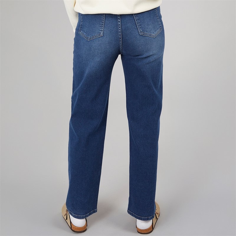 Board Angels Womens Stretch Straight Fit Jeans Dark Wash - Image 2