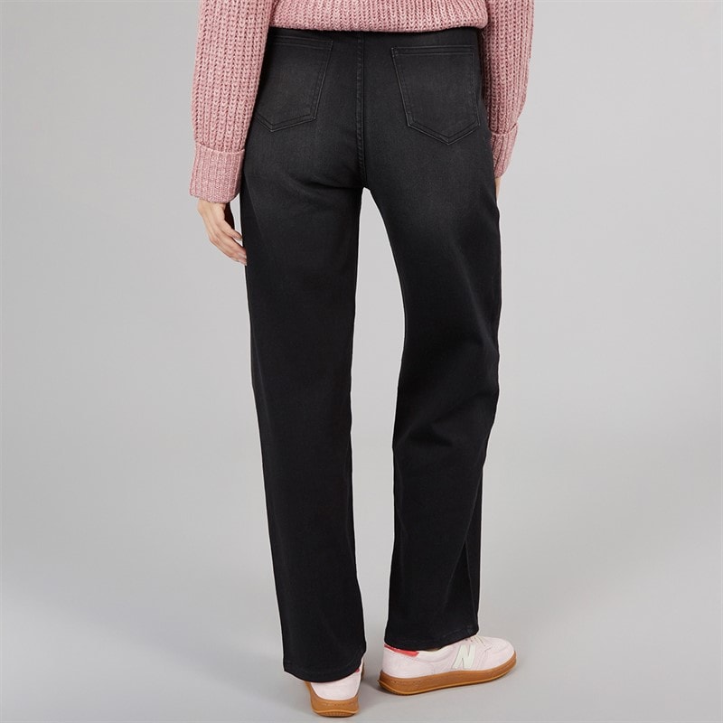 Board Angels Womens Stretch Straight Fit Jeans Black - Image 2