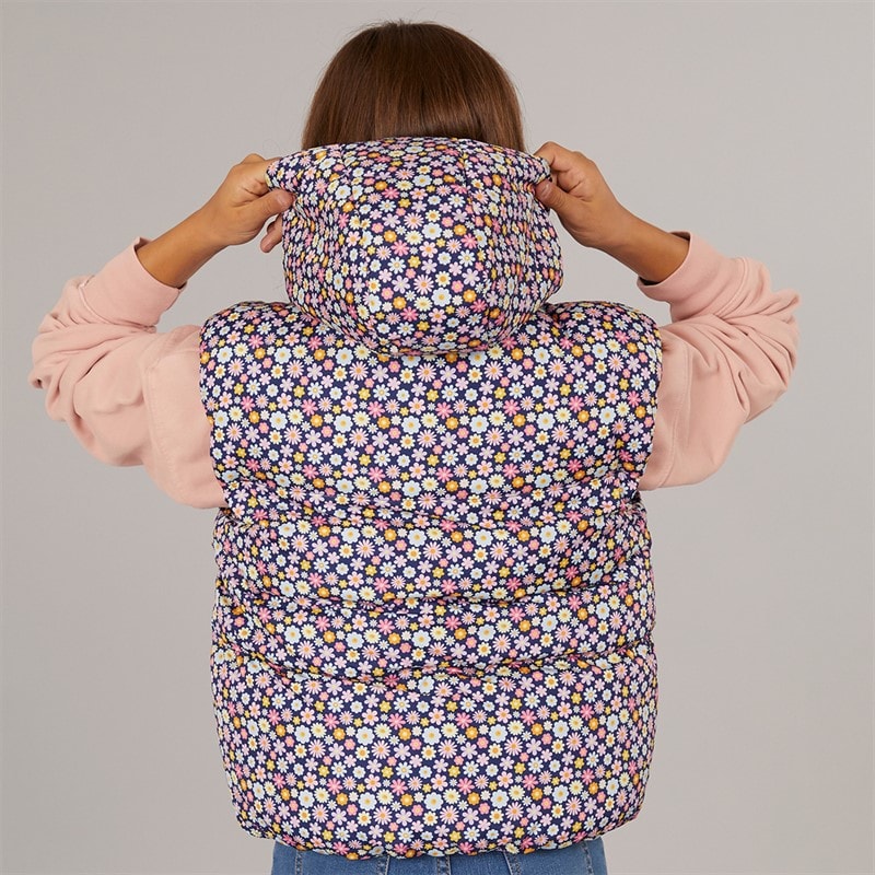 Board Angels Girls Printed Gilet Multi - Image 2