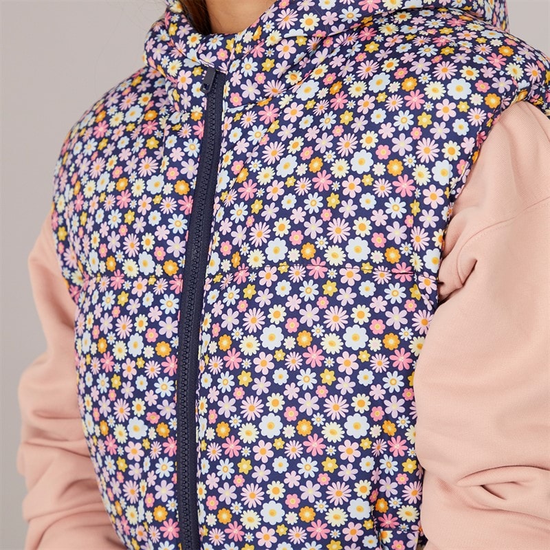 Board Angels Girls Printed Gilet Multi - Image 3