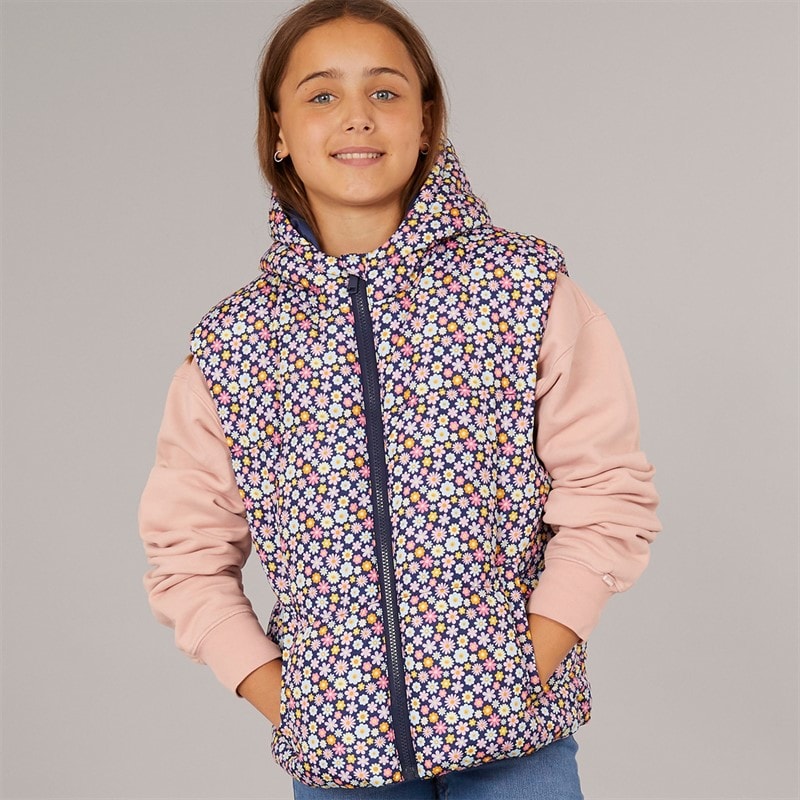 Board Angels Girls Printed Gilet Multi - Image 4