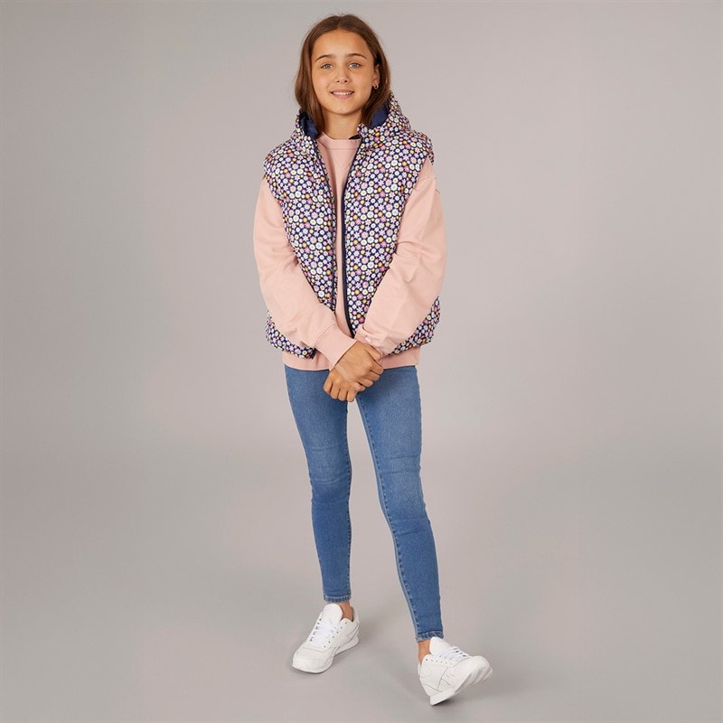 Board Angels Girls Printed Gilet Multi - Image 5