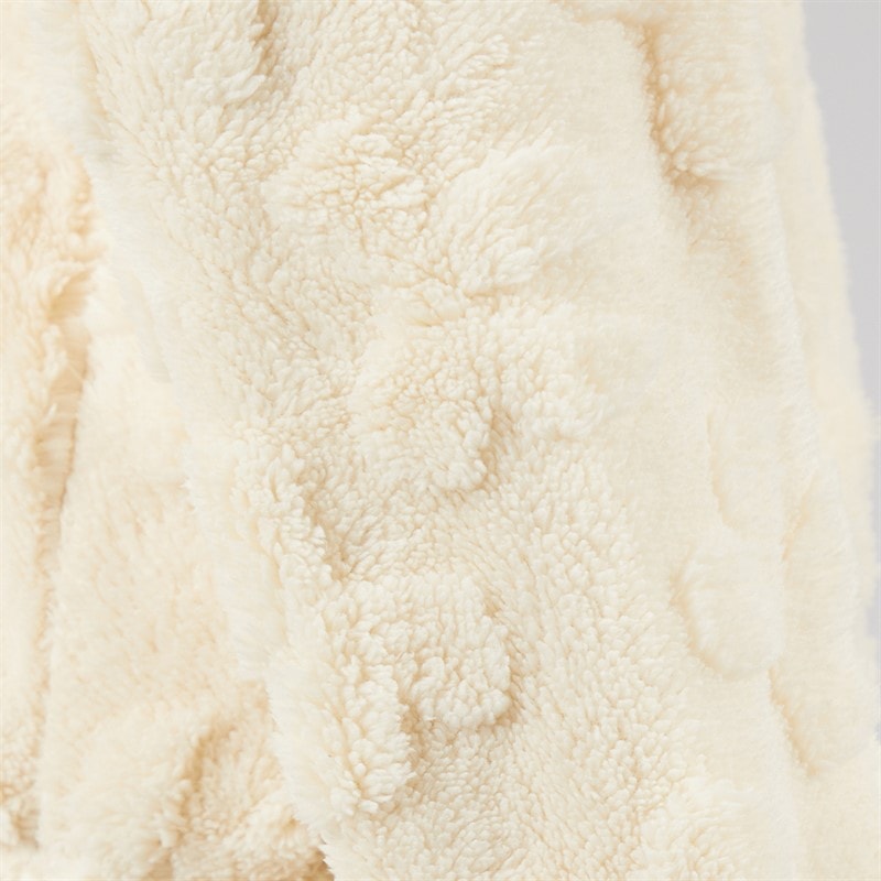 Board Angels Girls Bow Snuggle Fleece Twosie Set Ecru - Image 3