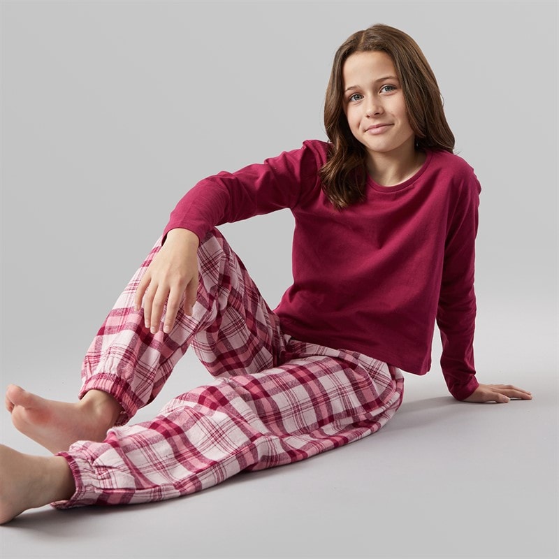 Board Angels Girls Woven Pants And Jersey T-Shirt Set Multi Multi - Image 1