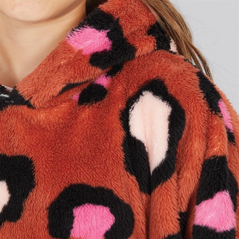 Board Angels Girls Oversized Blanket Hoodie Leopard - Image 3