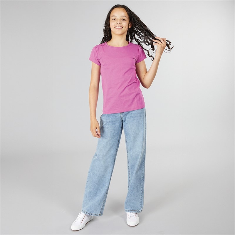 Board Angels Girls Five Pack Plain T-Shirts Multi - Image 4