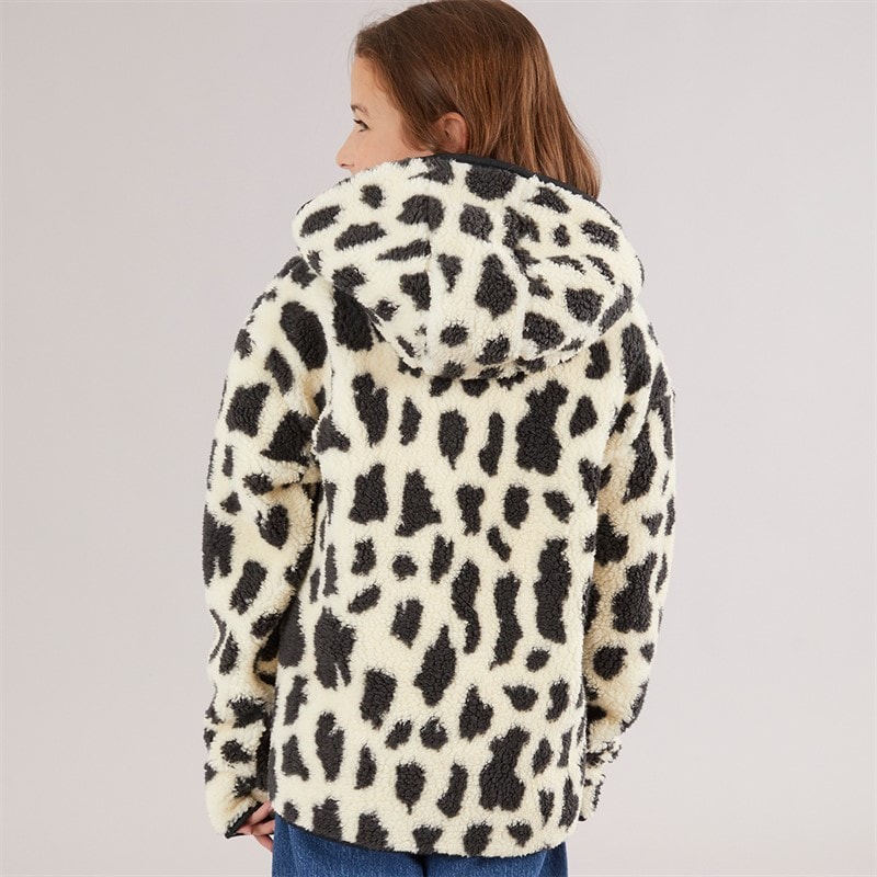 Board Angels Girls Leopard Half-Zip Fleece Jacket Multi - Image 2