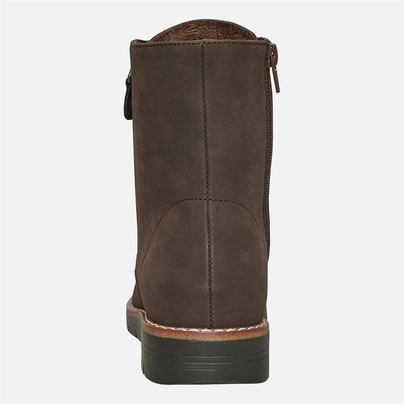 Board Angels Womens Gaby Zip Detail Ankle Boots Brown - Image 3