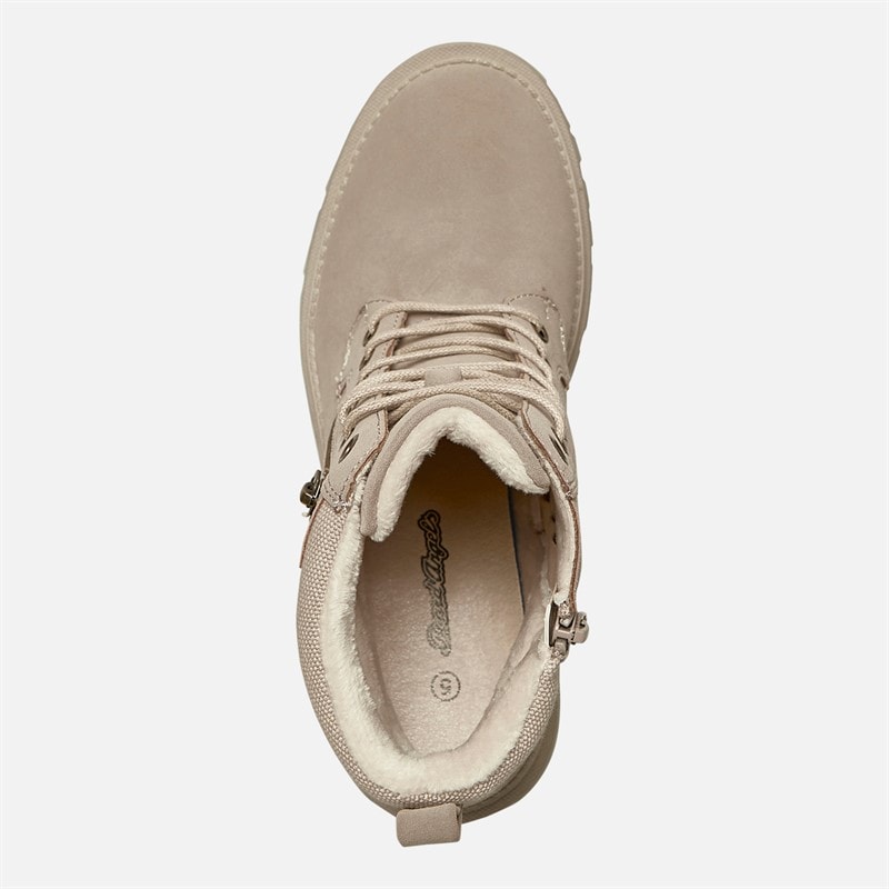 Board Angels Womens Mitton Boots Beige - Image 4
