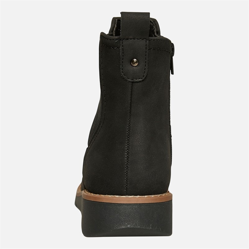 Board Angels Womens Ella Wedge Chelsea Boots Black - Image 3
