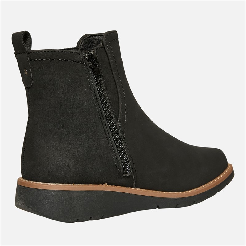 Board Angels Womens Ella Wedge Chelsea Boots Black - Image 5