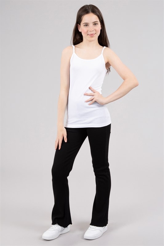 Board Angels Girls Two Pack Ribbed Flared Leggings Black - Image 4