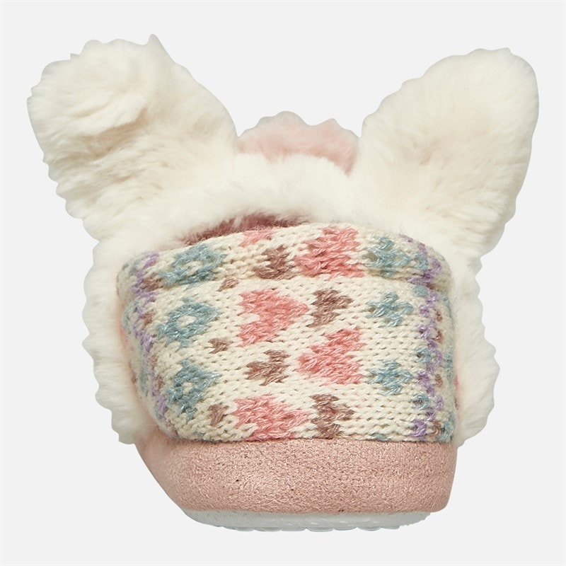 Board Angels Girls Alpaca Mule Slippers Cream/Multi - Image 4