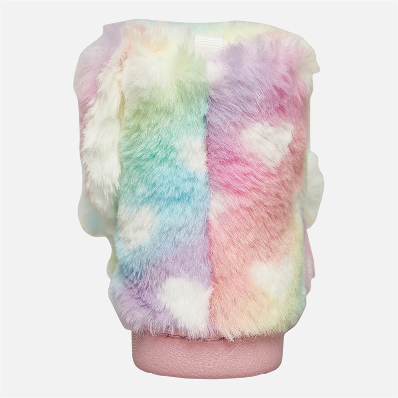Board Angels Girls Unicorn Bootie Slippers White/Multi - Image 4