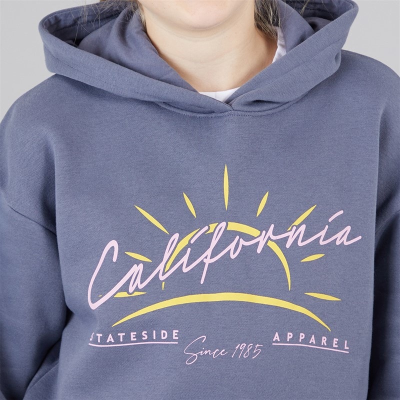 Board Angels Girls Hoodie And Wide Leg Joggers Set Dusty Blue - Image 3