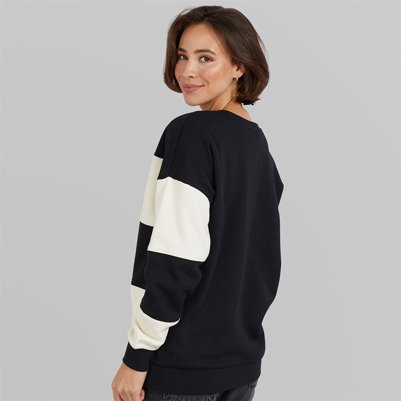 Board Angels Womens Sweatshirt Black/Ecru - Image 2