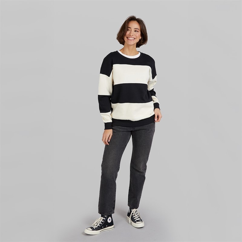 Board Angels Womens Sweatshirt Black/Ecru - Image 3