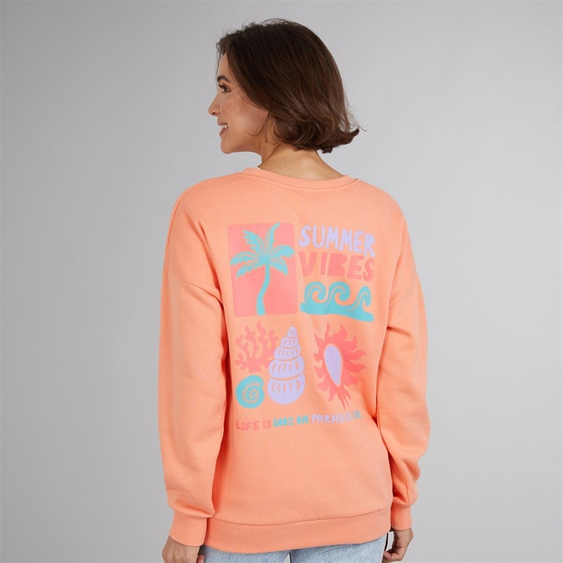 Board Angels Womens Sweatshirt Peach - Image 3