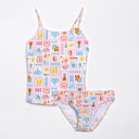 Board Angels Girls Tankini Pink Print