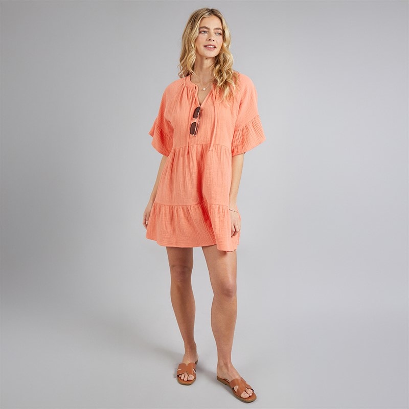 Board Angels Womens Smock Dress Coral - Image 4